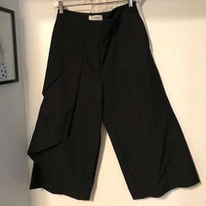 Anthropologie Raven Black Wideleg Culottes